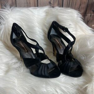 Adrienne Vittadini Black Cut-Out Stiletto Heels